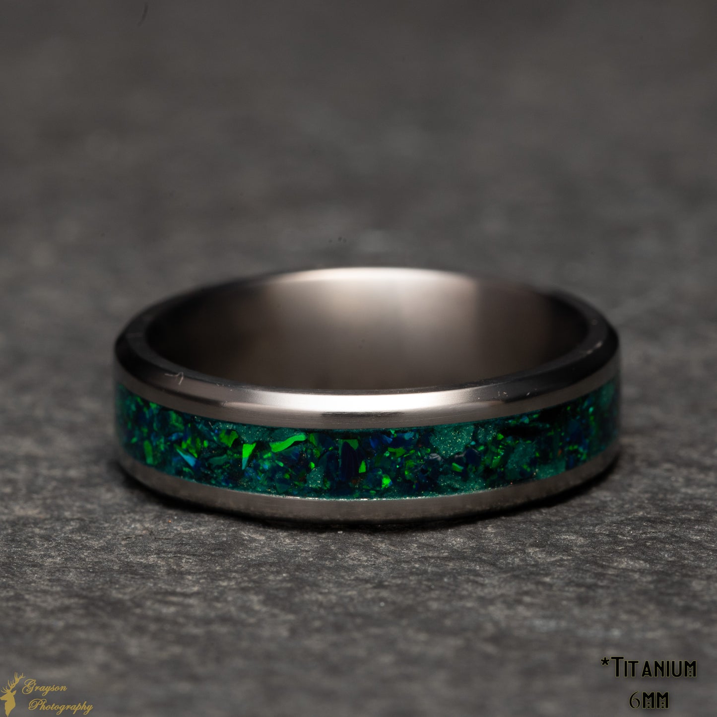 Emerald Green Opal Wedding Ring • Handmade Custom Gemstone Jewelry • Pefect Gift For Him or Her • Alternative Wedding Band