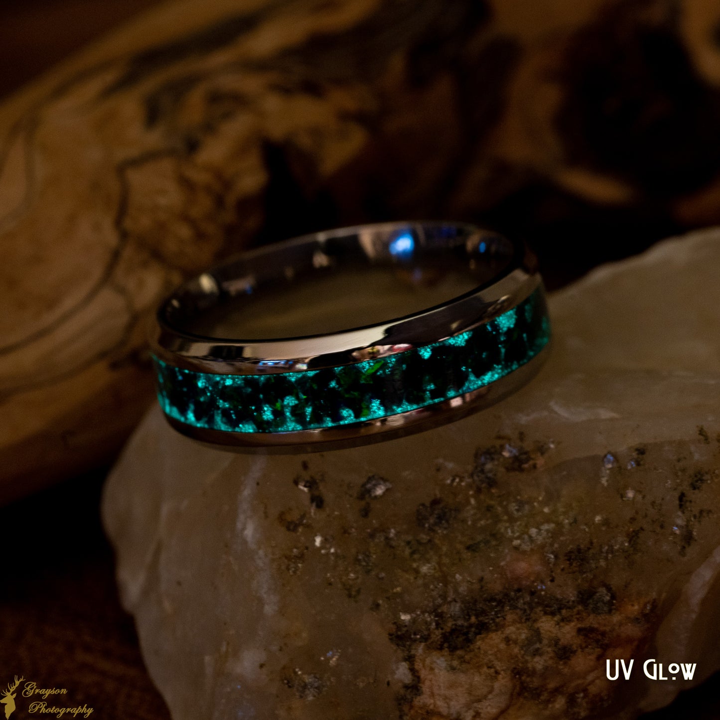 Emerald Green Opal Wedding Ring • Handmade Custom Gemstone Jewelry • Pefect Gift For Him or Her • Alternative Wedding Band