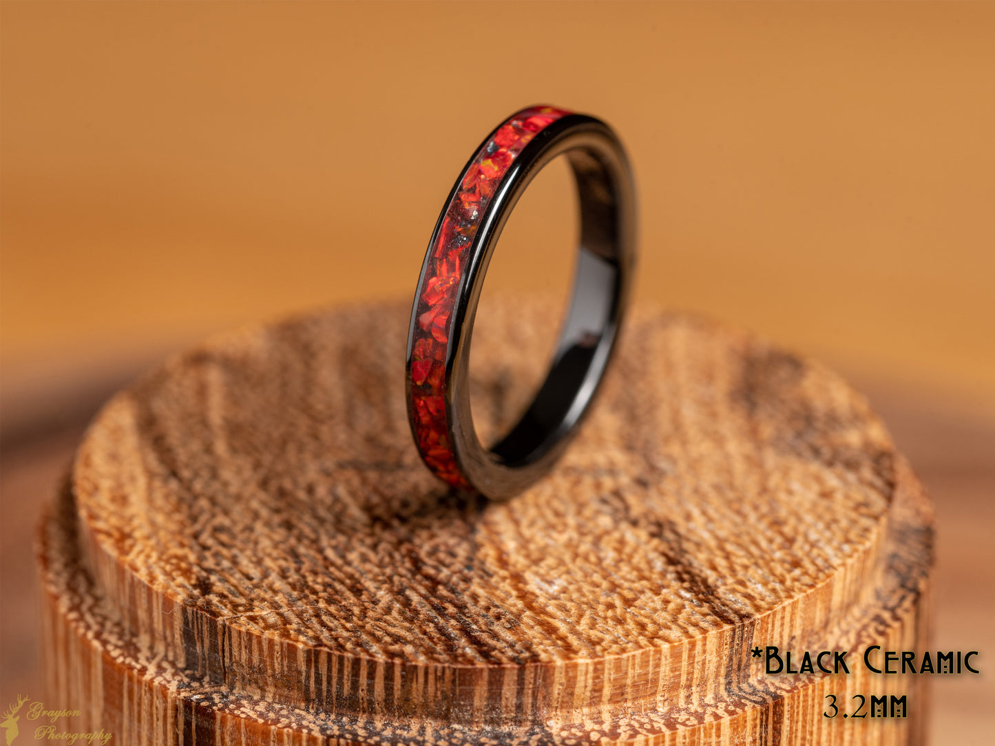 Cherry Coke Ring •Red and Black Opal • Handmade Gemstone Jewellery •  Perfect Gift for Him or Her • Alternative Wedding Ring