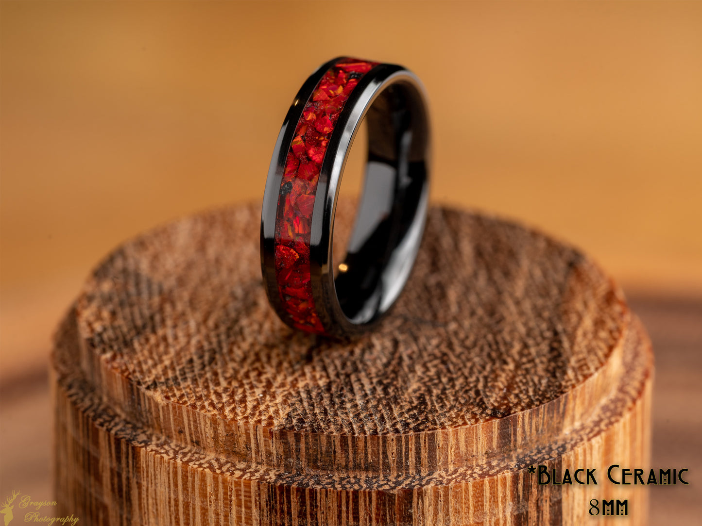 Cherry Coke Ring •Red and Black Opal • Handmade Gemstone Jewellery •  Perfect Gift for Him or Her • Alternative Wedding Ring